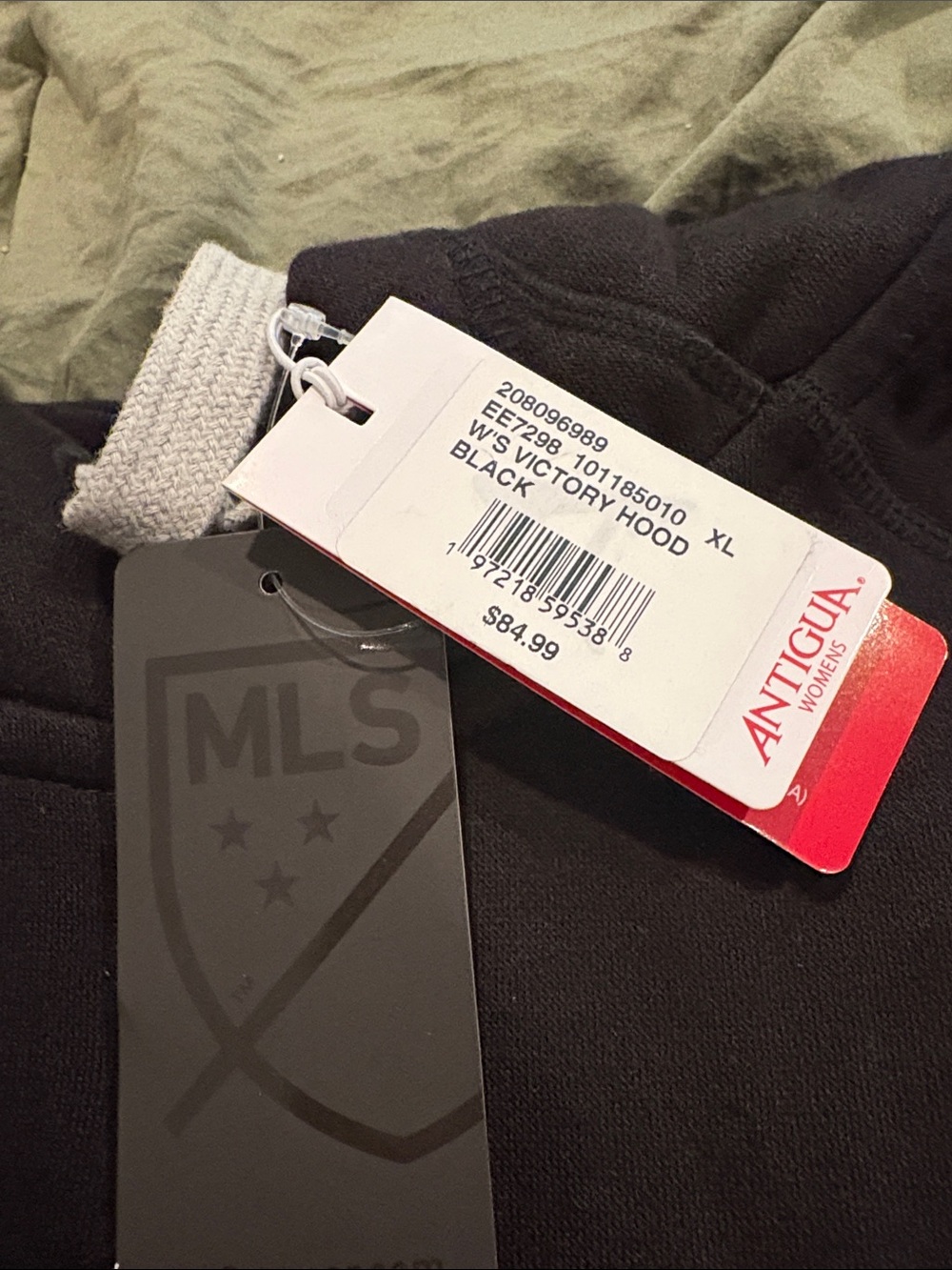 LAFC Antigua Black Women's Hooded Pullover